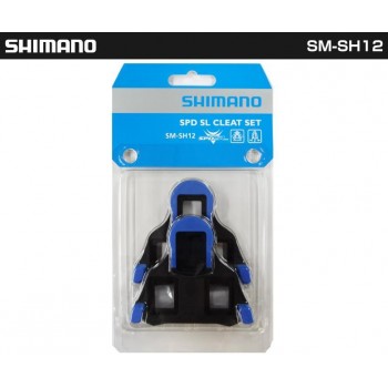 SPD-SL için Shimano Pedal Kali YOL BİSİKLETİ Shimano SM-SH12 Yol Pedal Kali MAVİ 2